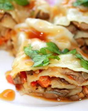 Ханум с сырно-грибной начинкой