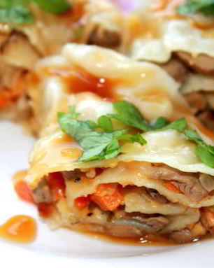 Ханум с сырно-грибной начинкой