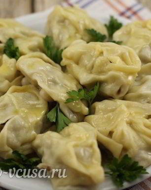 Манты с мясом