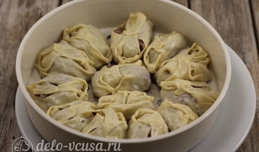 манты с мясом
