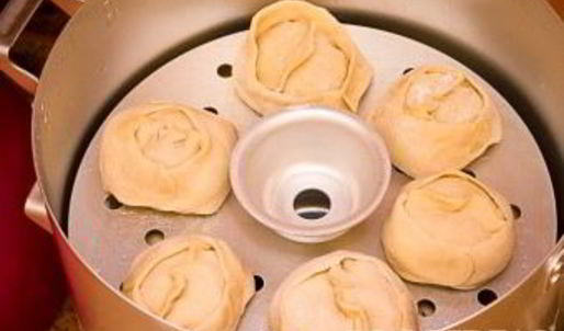 манты с тыквой и мясом