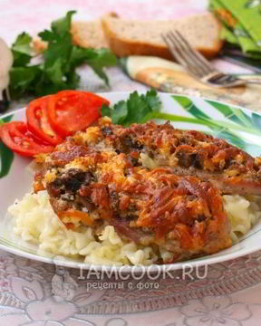 Мясо по-французски с грибами
