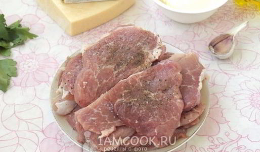 мясо по-французски с грибами