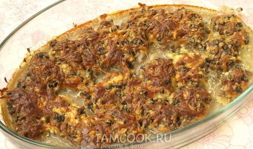 мясо по-французски с грибами