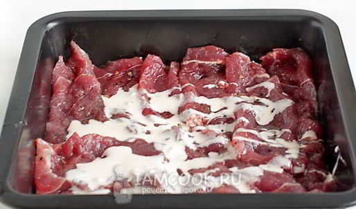 мясо по-французски в духовке