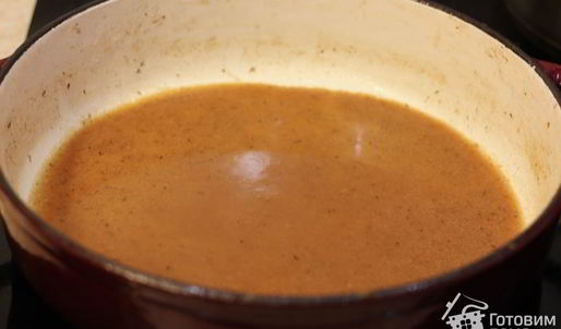 баранина с чесноком и белым вином