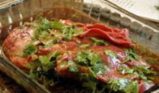 барбекю из баранины с кинзой