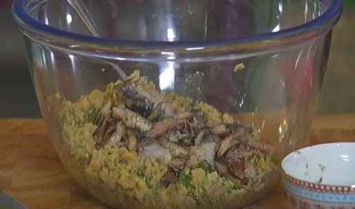 биточки из нута с сардинками