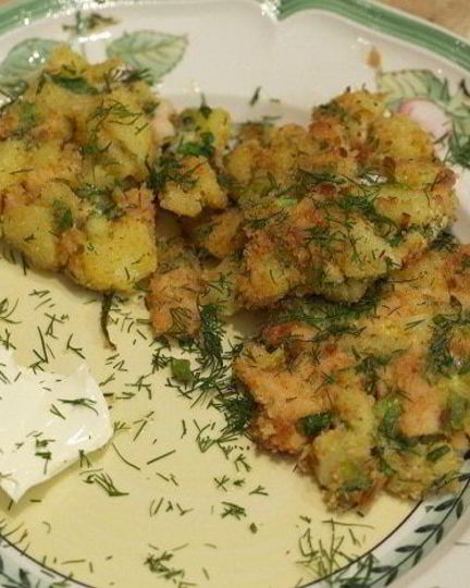 Рецепт биточков из семги с картофелем