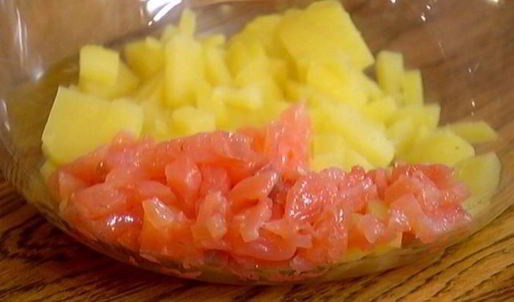 биточки из семги с картофелем