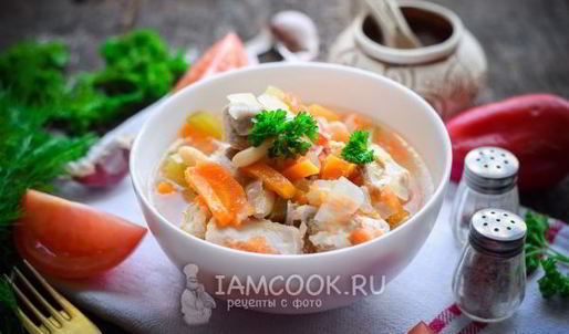 индейка с овощами в мультиварке