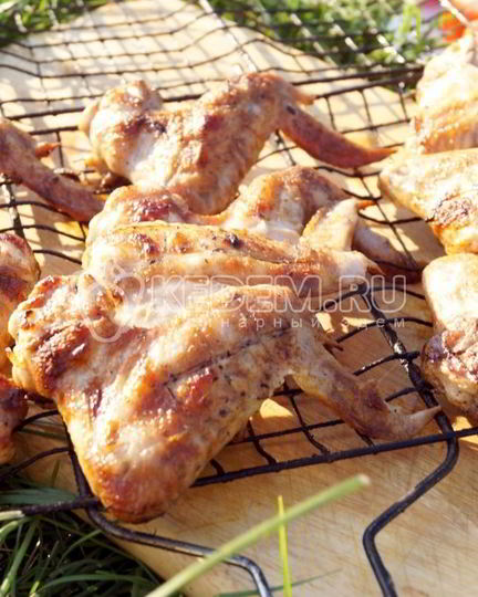 Рецепт крылышек на решетке на углях