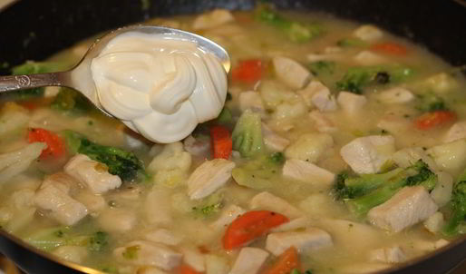 куриная грудка с овощами