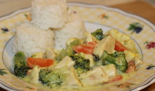 куриная грудка с овощами