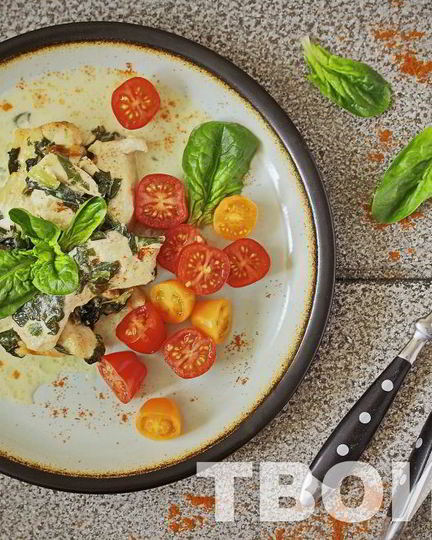 Рецепт куриной грудки со шпинатом