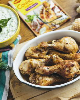 Куриные голени с франкфуртским соусом