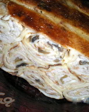 Курица фаршированная блинами