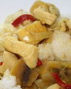 Курица карри с бананами