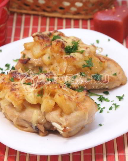 Рецепт курицы под ананасами страсть амура