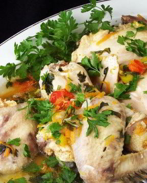 Курица с овощами в мультиварке редмонд