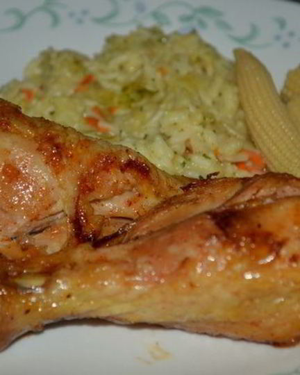 Рецепт курицы в пряно-персиковой глазури