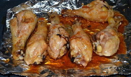 курица в пряно-персиковой глазури