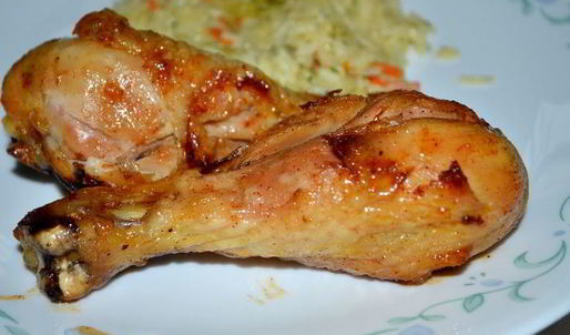 курица в пряно-персиковой глазури
