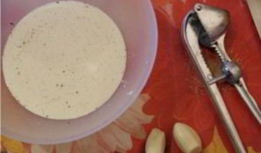 мясо в чесночном соусе