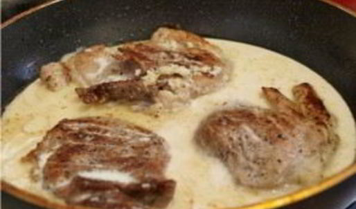 мясо в чесночном соусе