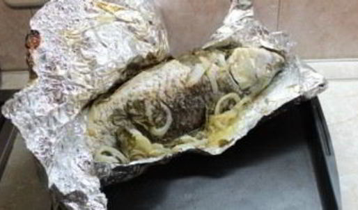 сазан в духовке с майонезом