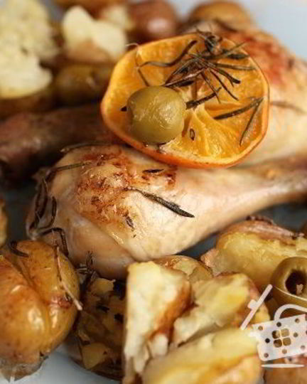 Рецепт средиземноморской курицы, запеченной с картофелем