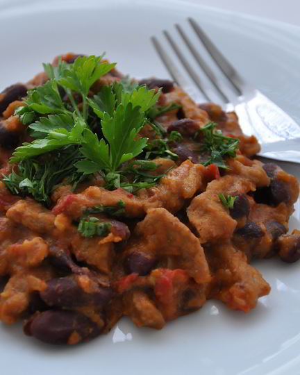 Рецепт свинины с фасолью