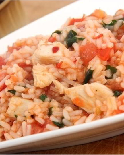 Рецепт тушеной курицы с рисом и овощами