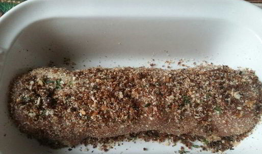 запеченное мясо с хрустящей хлебной корочкой