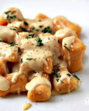 Ньокки из сладкого картофеля с сырным соусом