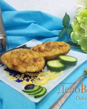Фаршированная картошка в духовке с мясным фаршем
