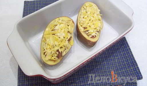 фаршированная картошка в духовке с мясным фаршем