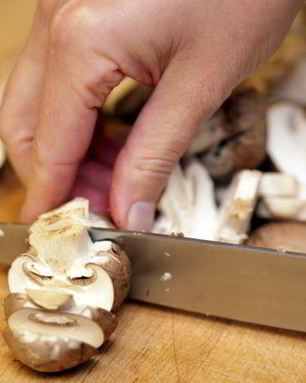 Фасоль и шампиньонов