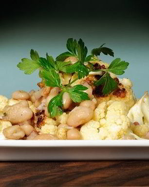 Фасоль с цветной капустой