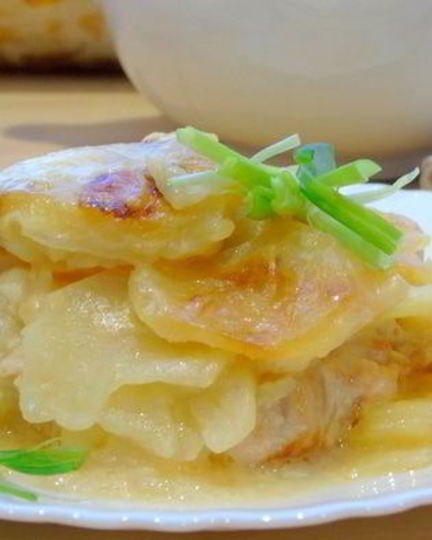 Рецепт гратен дофинуа с семгой