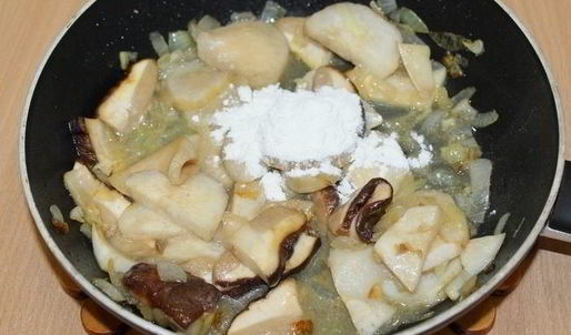 гратен с цветной капустой и белыми грибами