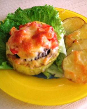 Кабачки фаршированные с молодым картофелем