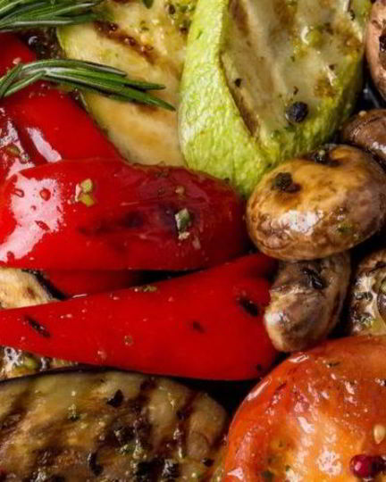 Рецепт кабачков на сковороде-гриль с грибами и баклажанами