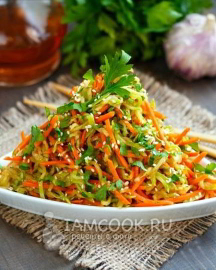 Рецепт кабачков с морковью по-корейски
