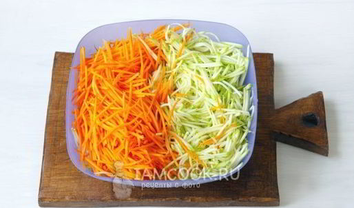 кабачки с морковью по-корейски