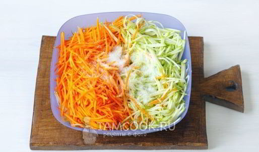 кабачки с морковью по-корейски