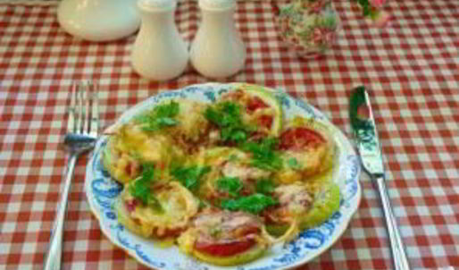 кабачки с помидорами и сыром в духовке