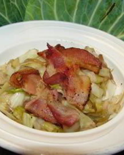 Рецепт капусты с беконом по-французски
