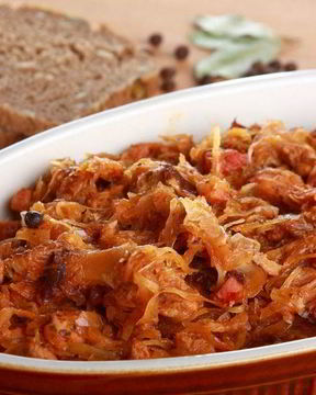 Капуста жареная с грибами