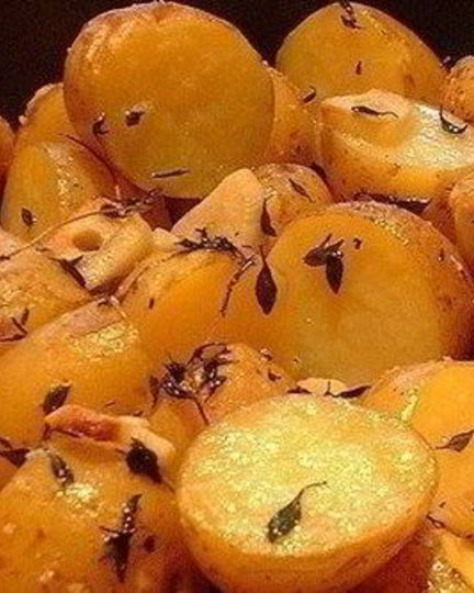 Рецепт картофеля на гарнир, запеченный в пакете